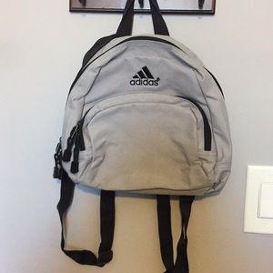 Adidas logo gray mini backpack